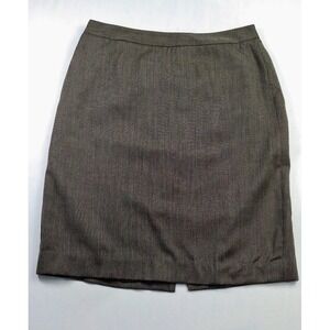 Ann‎ Taylor Skirt Womens Size 6 Brown Career Business Office Lined Workwear Lq